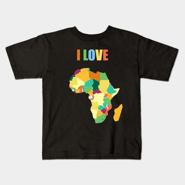 i love africa Kids T-Shirt by rahim